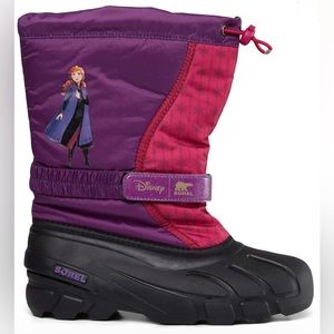 Sorel X Disney Flurry Frozen Anna Weather Resistant Boots Toddler Girl Size 12